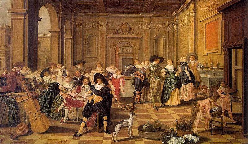 Dirck Hals Banquet Scene in a Renaissance Hall oil painting image
